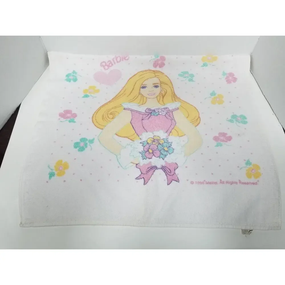 Vintage Franco 100% Cotton Barbie Towel Flower Bouquet Floral